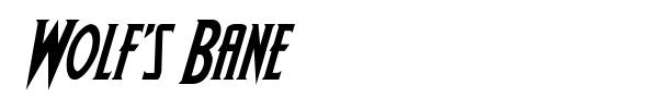 Wolf's Bane font preview