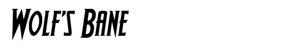Wolf's Bane font preview