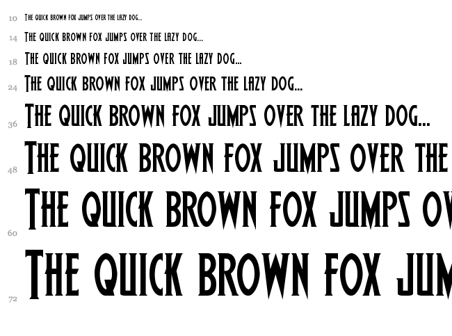 Wolf's Bane font waterfall