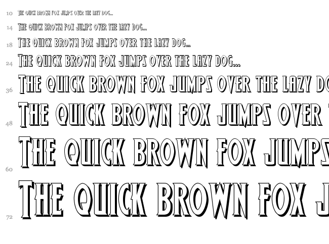 Wolf's Bane font waterfall