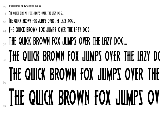 Wolf's Bane font waterfall