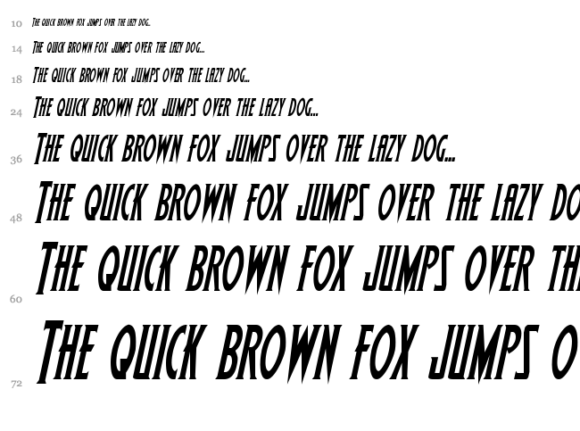 Wolf's Bane font waterfall