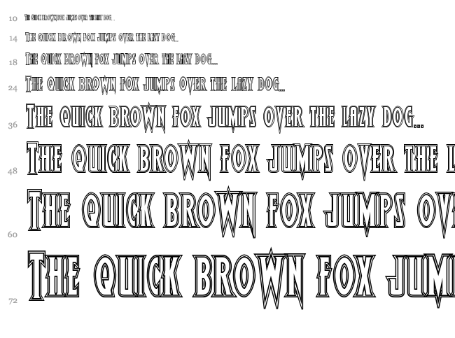 Wolf's Bane font waterfall
