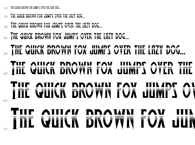 Wolf's Bane font waterfall