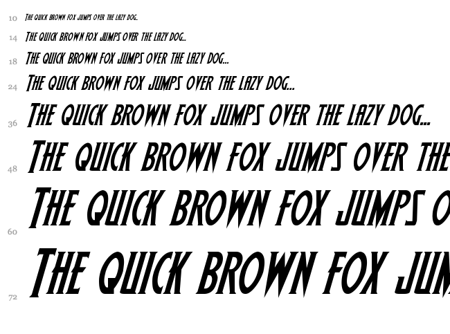 Wolf's Bane font waterfall