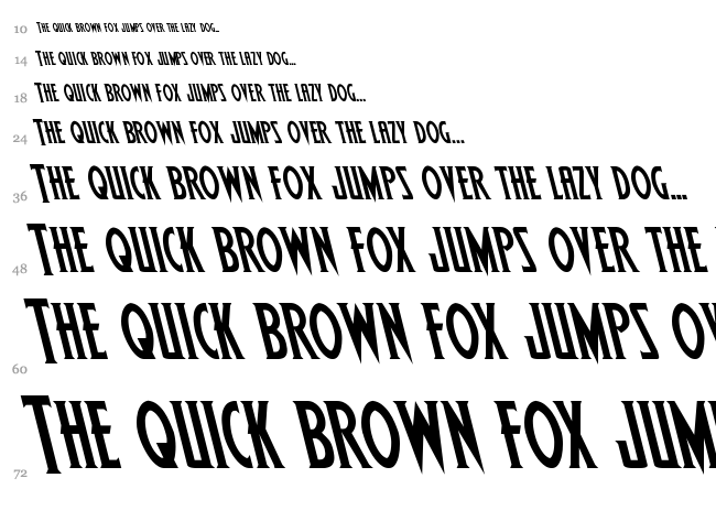 Wolf's Bane font waterfall