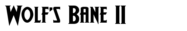 Wolf's Bane II font preview