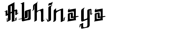 Abhinaya font preview