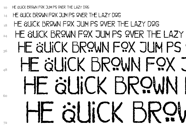 Brother Bear font waterfall