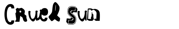 Шрифт Cruel Sun