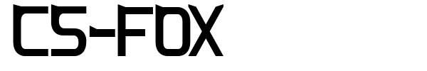Шрифт CS-Fox