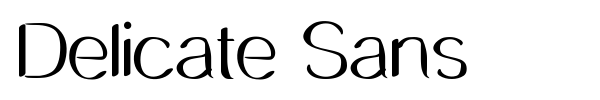 Шрифт Delicate Sans