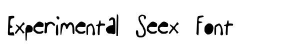 Шрифт Experimental Seex Font