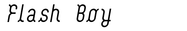 Шрифт Flash Boy