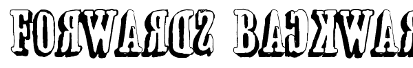 Forwards Backwards font preview