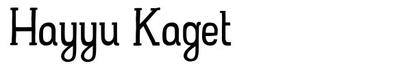 Шрифт Hayyu Kaget