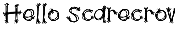 Hello Scarecrow font preview