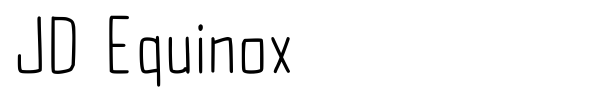 Шрифт JD Equinox
