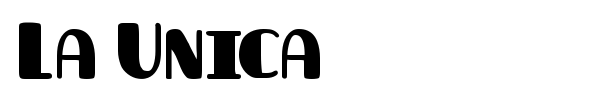 Шрифт La Unica