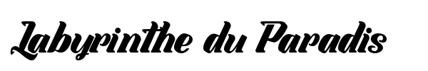 Шрифт Labyrinthe du Paradis