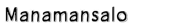 Manamansalo font preview