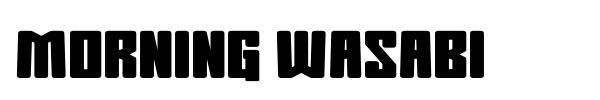Шрифт Morning Wasabi