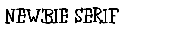 Шрифт Newbie Serif