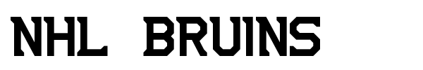 Шрифт NHL Bruins