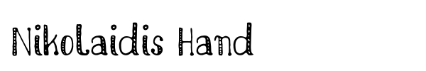 Шрифт Nikolaidis Hand