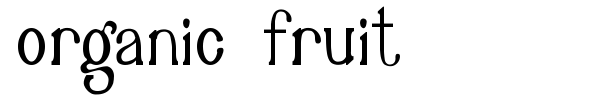 Шрифт Organic Fruit