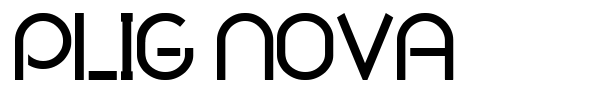 Шрифт Plig Nova