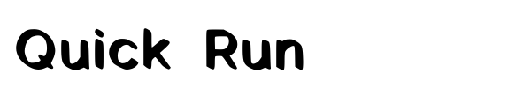 Шрифт Quick Run