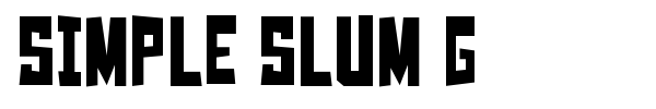 Шрифт Simple Slum G