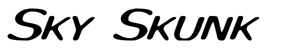 Шрифт Sky Skunk