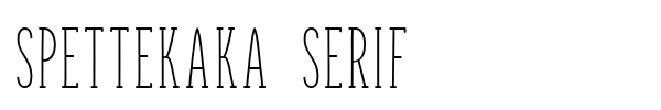 Шрифт Spettekaka Serif