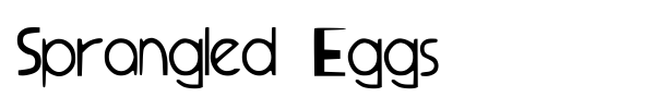 Sprangled Eggs font preview
