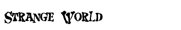 Шрифт Strange World