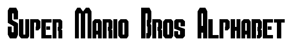 Шрифт Super Mario Bros Alphabet