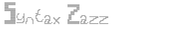 Шрифт Syntax Zazz