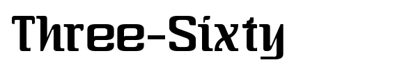 Шрифт Three-Sixty