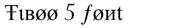 Шрифт Tiboo 5 font