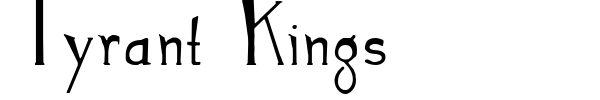 Шрифт Tyrant Kings