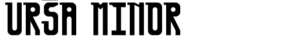 Шрифт Ursa Minor