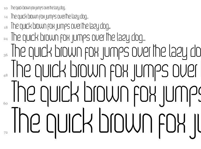 Wex font waterfall