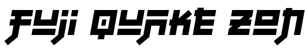 Шрифт Fuji Quake Zone