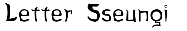 Шрифт Letter Sseungi