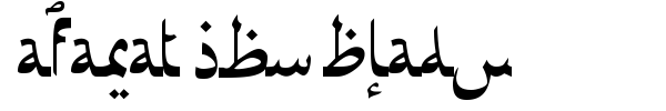 Шрифт Afarat Ibn Blady