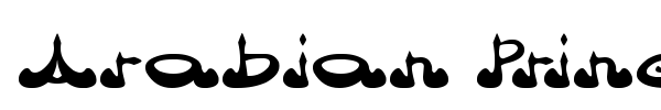 Шрифт Arabian Prince