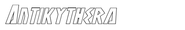 Шрифт Antikythera