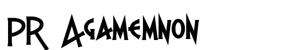 Шрифт PR Agamemnon